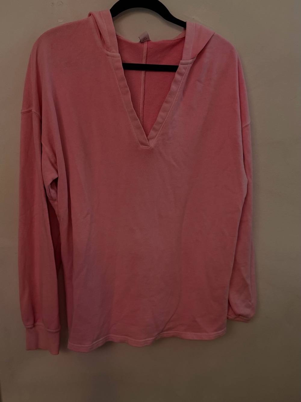 Old Navy Light Pink V-Neck Hoodie Pullover